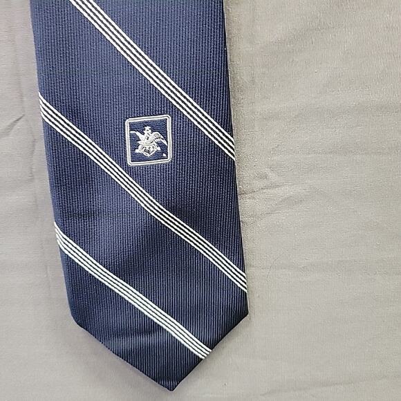 Vtg 80's Official Anheuser Bush LOGO Necktie 54" Budweiser BEER Promo Corporate - Picture 1 of 6